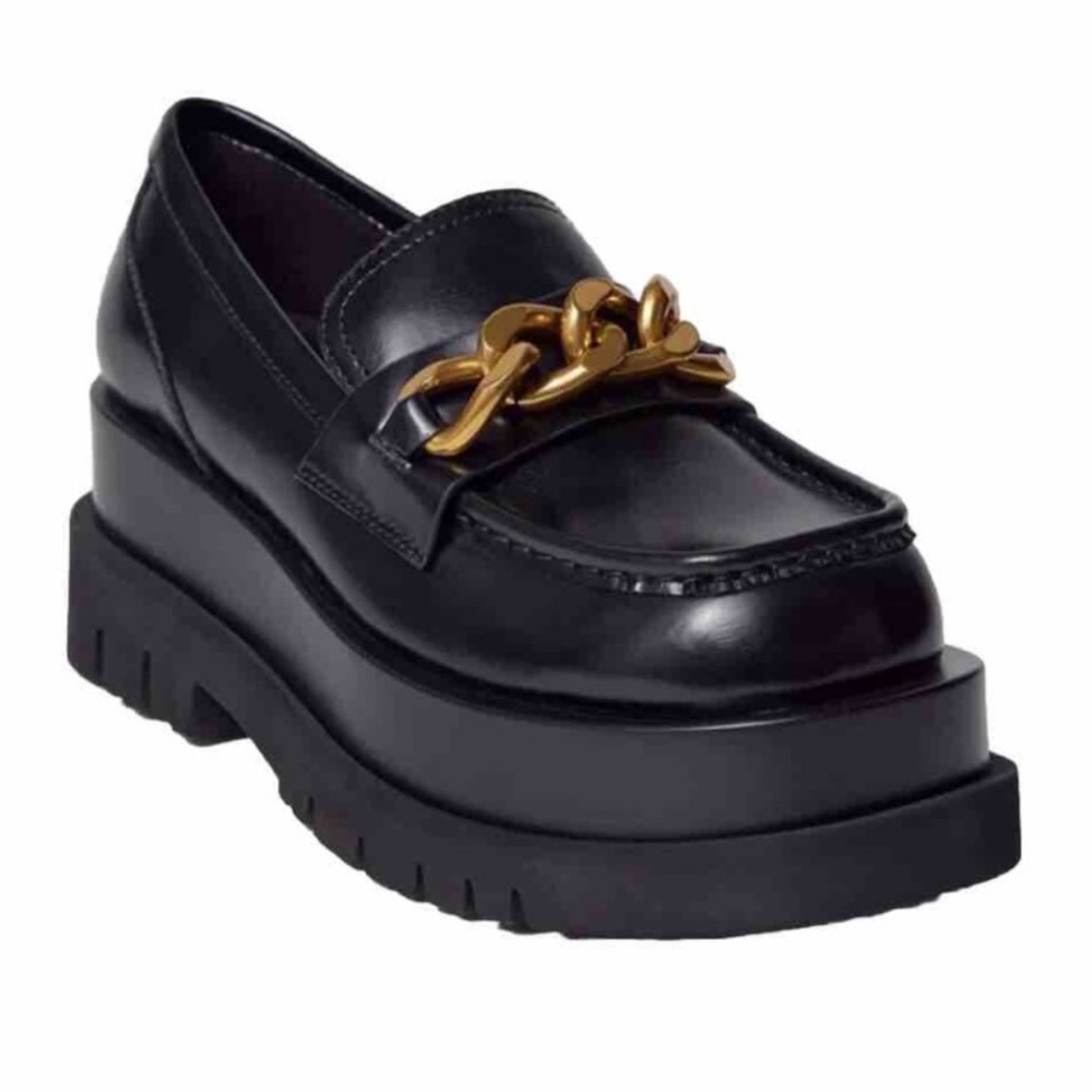 Jeffrey Campbell Recess Loafers Black Silver 39